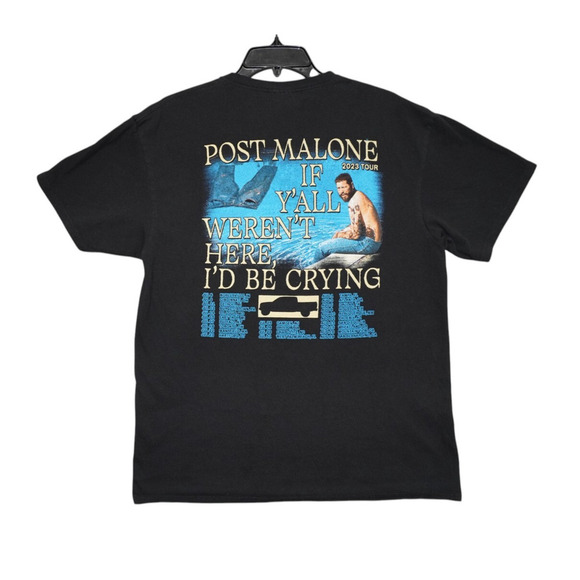Post Malone 2023 Tour T-Shirt – "If Y’all Weren’t Here, I’d Be Crying" – Size L - Picture 5 of 5